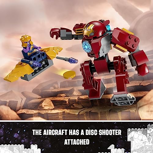 LEGO Marvel Iron Man Hulkbuster vs. Thanos 76263 Building Toy Set with Thanos and Iron Man Figures, Hulkbuster Toy with Posable Mech for Super Hero Battle Action, Fun Marvel Toy for Kids Ages 4 and Up