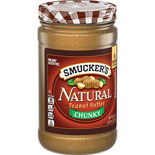 Smucker's Natural Chunky Peanut Butter, 26-ounce Glass Jars