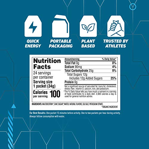 CLIF SHOT - Energy Gels - Vanilla Flavor - Non-GMO - Non-Caffeinated - Fast Carbs for Energy - High Performance & Endurance - Fast Fuel for Cycling and Running (1.2 Ounce Packet, 24 Count)