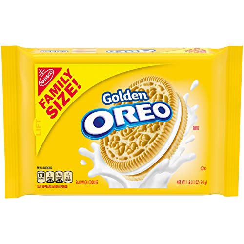 Nabisco, Oreo, Golden Sandwich Cookies, Family Size, 19.1oz Bag