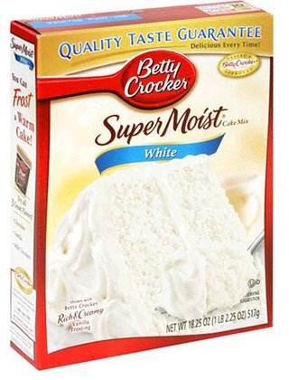 Betty Crocker Supermoist White Cake Mix, 16.25 Ounce -- 12 per case.