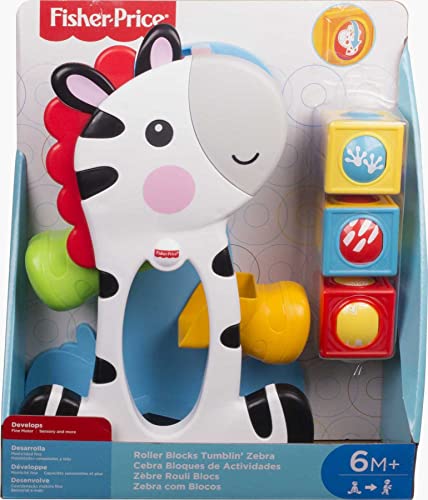 Fisher-Price Roller Blocks Tumblin' Zebra,Multicolor