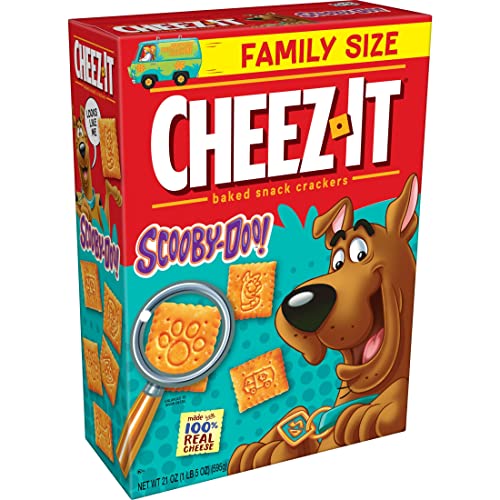 Cheez-It SCOOBY-DOO! Cheese Crackers, Baked Snack Crackers, Office and Kids Snacks, Original, 21oz Box (1 Box)