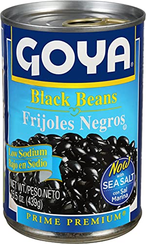 Goya Low Sodium Black Beans, 15.5 Ounce