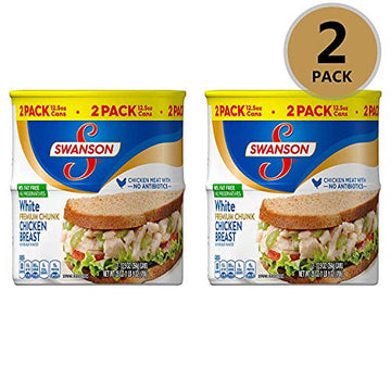 Swanson Premium White Chunk Chicken Breast, 12.5 oz. Can, 2 Count - Pack of 2