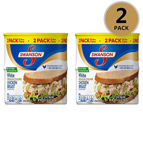 Swanson Premium White Chunk Chicken Breast, 12.5 oz. Can, 2 Count - Pack of 2