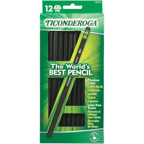 Dixon Ticonderoga Company Wood Pencils, Nontoxic, No.2 Lead, HB, Black