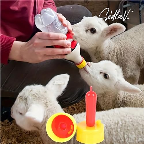 SEDLAV Nipple for Goats - Food-Grade Silicone - Reusable & Washable, Fits Standard Soda Bottles, Perfect for Small Animal Milk Drink - Easy to Install & Clean