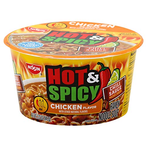 Instant Hot and Spicy Bowl Noodles (Chicken Flavor) - 3.32oz [Pack of 3]