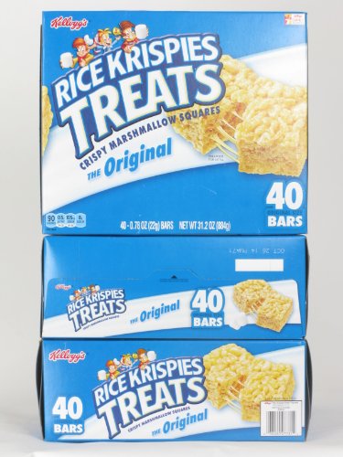 Kellogg's Rice Krispies Treats, 40 Treats, 31.2 Ounces Net (3 Pack)