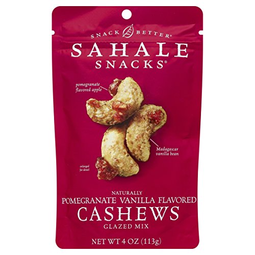 Sahale Snacks Pomegranate Vanilla Flavoured cashews, 4 Ounce (Pack of 12)