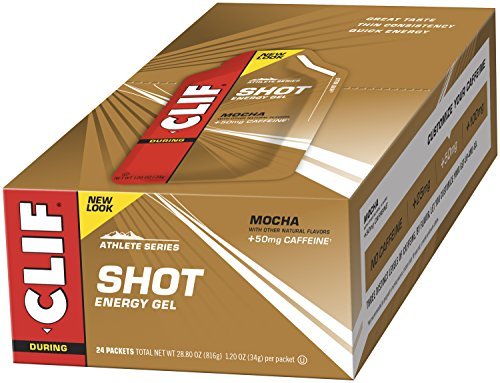 Clif Shot Energy Gel, 1.2 Ounce - Mocha (24 Pack)