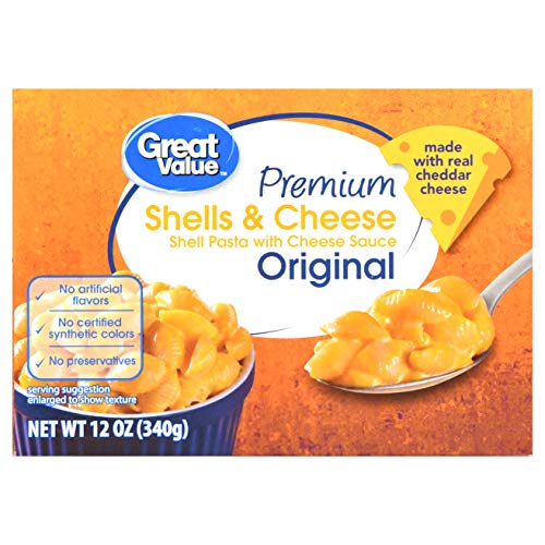 Premium Original Shells & Cheese, 12 oz (2 Pack) Great Value