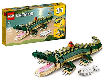 LEGO Creator 3in1 Crocodile 31121 Building Toy Featuring Wild Animal Toys, for ages 7+, (454 Pieces)