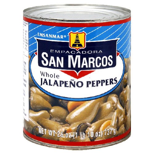 San Marcos Whole Jalapeno Pepper, 26 Ounce - 12 per case.