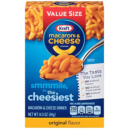 Kraft Original Flavor Macaroni & Cheese Dinner, 14.5 oz - 2 Boxes