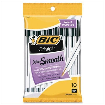 BIC Cristal Stic Ball Pen- Medium Point Pens- 10 Count