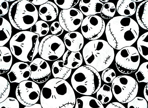 Before Christmas Jack Skeleton Skull Tim Burton Fabric by The 1/4 Yard Fat Quarter c