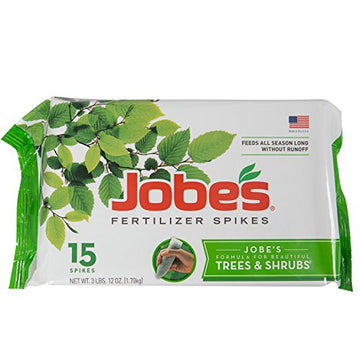 Jobe’s, 01660, Fertilizer Spikes, Tree & Shrubs, Includes 15 Spikes, 12 ounces, Brown