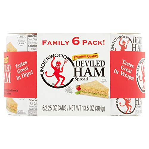 Underwood Deviled Ham Spread 6 Cans of 2.25 Ounce each - SET OF 2