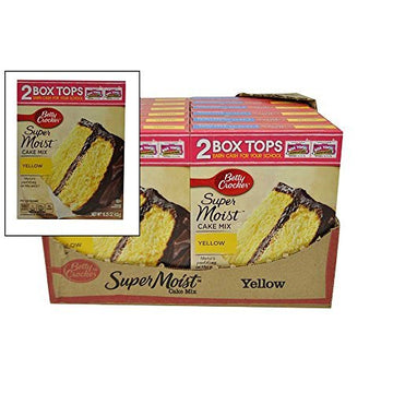 Betty Crocker Super Moist Yellow Cake Mix 15.25 oz (Pack of 12) by Betty Crocker