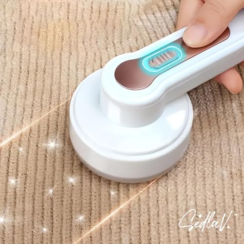 SEDLAV Lint Shaver & Fabric Brush - Comfortable Grip, Compact & Portable Sweater Pill Remover Fabric Shaver - High-Grade USB Rechargeable for Sweaters, Coats, Scarves & Blankets