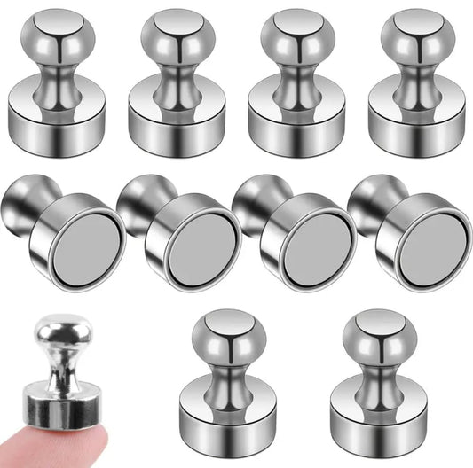 SEDLAV Super Strong Magnetic Pushpins - Set of 10 Heavy-Duty Neodymium Magnets