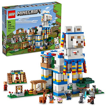 LEGO Minecraft The Llama Village, Farm House Toy Building Set, 21188 Gift Idea for Kids, Boys & Girls with 6 Modules, Plus Villagers and Animal Figures