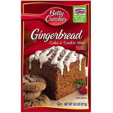 Betty Crocker, Gingerbread Cake & Cookie Mix, 14.5-Ounce Box (Pack of 4) by Betty Crocker