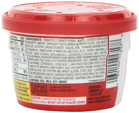 Chef Boyardee Spaghetti and Meat Balls 7.5 Oz Cups ( 6 Pack )