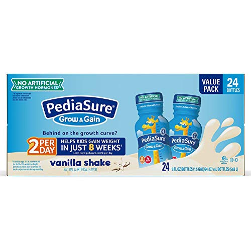 PediaSure Grow & Gain Nutrition Shake for Kids, Vanilla 8 fl. oz, 24 pk. A1
