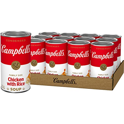 Campbell’s Condensed Chicken with Rice Soup, Family Size, 22.4 Ounce Can (Case of 12)