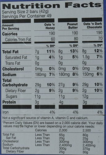 Nature Valley Crunchy Granola Bars Variety Pack 49 pouches - 1.49 oz each (98 bars)