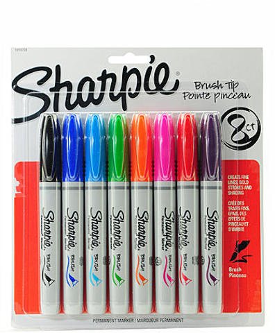 Sharpie Brush Tip Permanent Marker Sets (Assorted) - Set of 8 1 pcs sku# 1830811MA