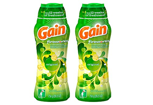 Gain ShQDv Fireworks in-Wash Scent Booster, Original, 26.5 Oz (2 Pack)
