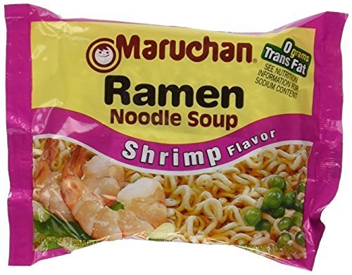 Maruchan Ramen Shrimp Flavor Noodle Soup 3 oz (Pack of 48)