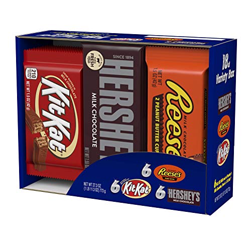 Hershey's Full-Size Bars Variety Pack, 18 count (Pack of 3)