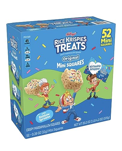Rice Krispies Treats Mini Squares, Original with Rainbow Sprinkles (52 ct.)