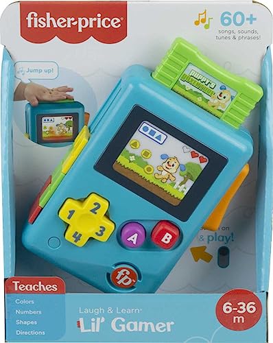 Fisher-Price Laugh & Learn Lil’ Gamer, educational musical activity toy for baby and toddlers ages 6-36 months