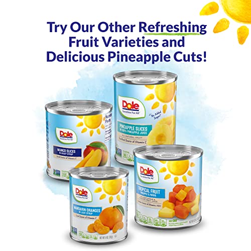 Dole Canned Tropical Fruit in Light Syrup & Passionfruit Juice, Pineapple & Papaya, Gluten Free, Pantry Staples, 15.25 Oz, 12 Count