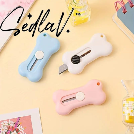 SEDLAV Bone Shaped Mini Retractable Utility Cutter - Creative Bone Design for Crafting