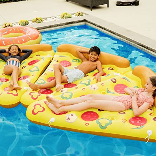 Greenco Giant Inflatable Pizza Pool Float | Pizza Float for Pool | Pool Floaties & Inflatable Pool Floats | Large Inflatable Lounger for Kids & Adults, Summer Fun for Pool, Lake, Beach, Party, Lounge