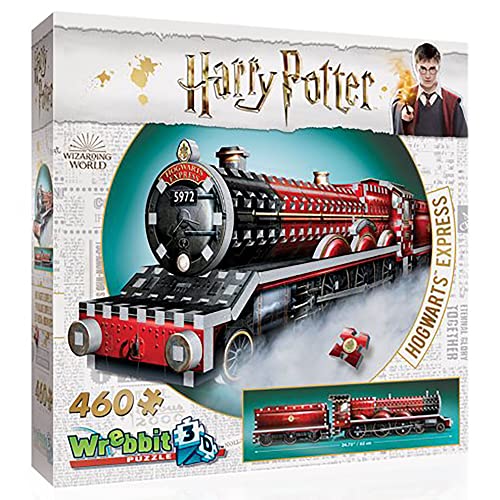 Wrebbit3D Harry Potter Hogwarts Express 3D Puzzle for Teen and Adults | 460 Real Jigsaw Puzzle Pieces | Unique Foam Backing Technology for Sturdy Assembly for Harry Potter Fans