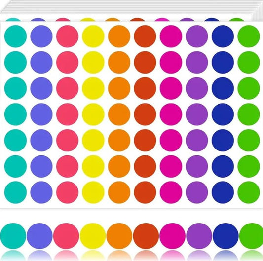 SEDLAV Organize with Precision: Color Coding Labels and Circle Dot Stickers for Office and Classroom Supplies – Colorful, and Versatile