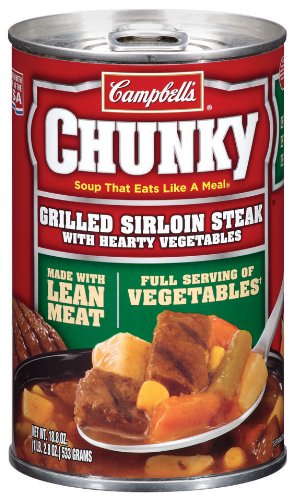 Campbell's Chunky Grilled Sirloin Steak with Hearty Vegetables Soup 18.8 oz