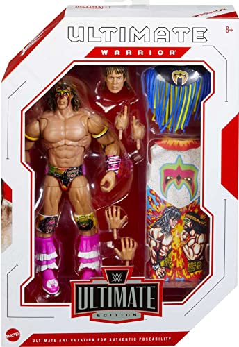 Mattel WWE Action Figures, Ultimate Edition Warrior Figure and Accessories, 6-inch, Collectible WWE Toys
