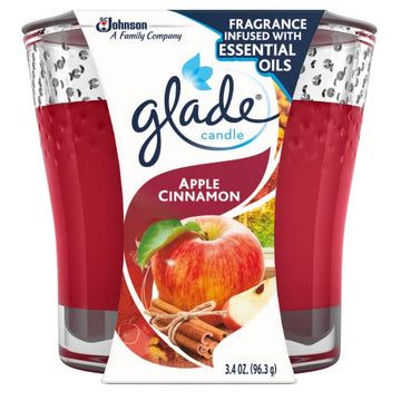 Glade Candle Apple Cinnamon Scent Jar 3.4 Ounce-6 Pack, 3 4 Ounce, Red