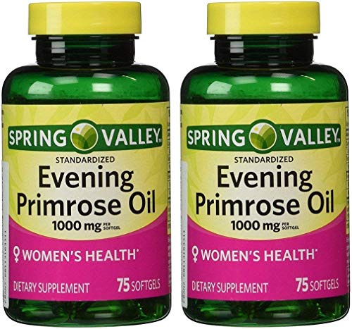 BBEEAAUU Spring Valley - Evening Primrose Oil 1000 mg,Twin Pack 150 Total Softgels