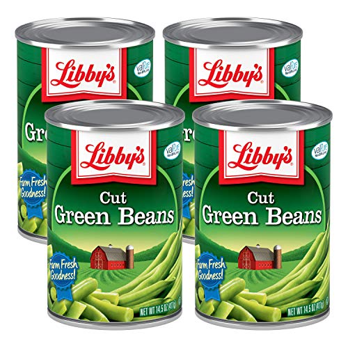 Libby's Cut Green Beans | Naturally Delicious, Mild & Subtly Sweet | Crisp-Tender Bite | No Preservatives | Grown & Made in U.S. | 14.5 ounce can (Pack of 4)
