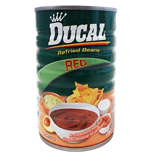 Ducal Refried Red Beans 15 oz - Frijoles Rojos Refritos (Pack of 18)